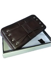 Portafoglio Grande Donna VERA PELLE sauvage Nero Marrone portamonete portacarte 