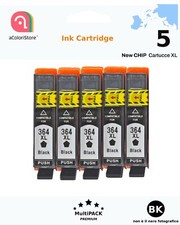 5 cartucce hp 364 XL nero cartuccia stampante hp 364 per photosmart B109 B110