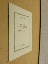 PER UNA PRESENTAZIONE DI MARCO