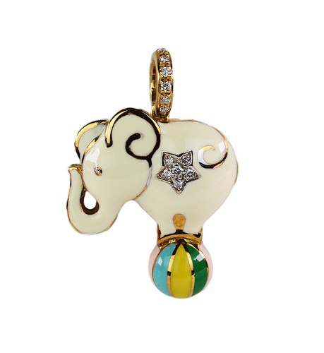Ciondolo elefante oro - in,
