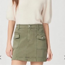 PAIGE Army Green Denim Mini