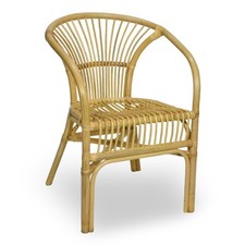 Poltrona da giardino Maya in vero legno di bambù e vimini naturale intrecciato