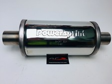 SILENZIATORE SPORTIVO UNIVERSALE ACCIAIO INOX POWESPRINT 60 mm MARMITTA RACING