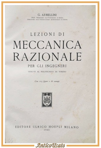 Lezioni meccanica razionale - di,