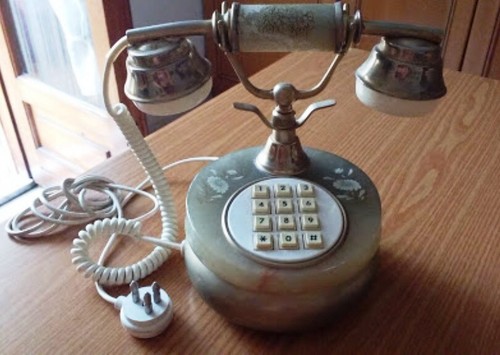 Telefono vintage marmo - telefono,
