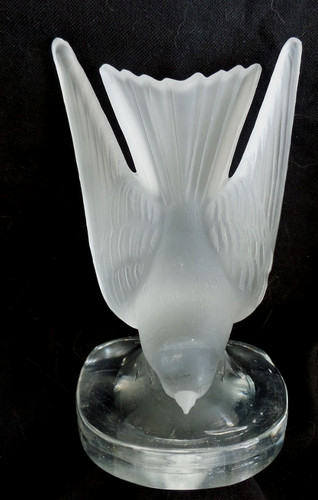 Vintage frosted swallow bird - frosted,