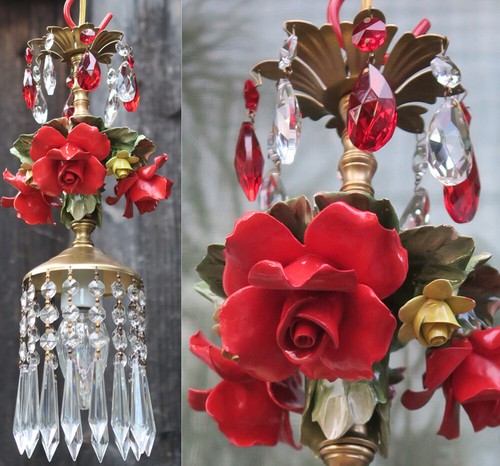 Red prism rose crystal - red,