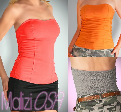 Top bustino elasticizzato - top,
