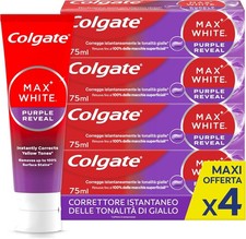 Dentifricio Sbiancante Max White Purple Reveal 4 Confezionix 75ml Nuovi