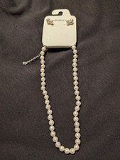 Orecchini 18" finta perla