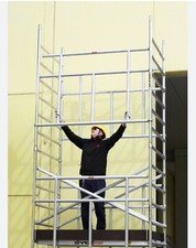 trabattello alluminio, ha 5 piani, 10 metri