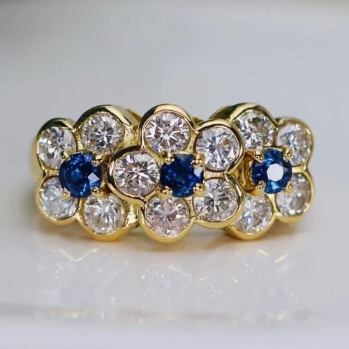 Anello grappolo con diamanti - anello,