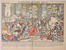 Old Antique Print Stampa Imagerie Pellerin a Epinal Occupation du Caire n. 126