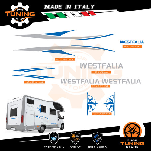 Kit adesivi camper westfalia - adesivi,