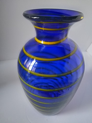 Vaso vetro blu - vaso,