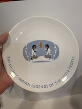 Piatto da collezione vintage Mimac Indians Legends Of The Little People RARO