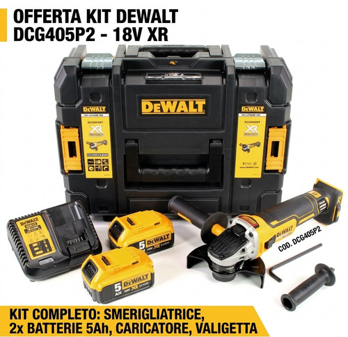 Dewalt dcg405p2 18v ah - dewalt, 5