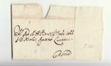 1740 Stato CHIESA lettera ROMA-CASCIA+timbro a SECCO PROCACCIA +T121 Gallen-$675
