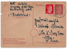 R.S.I.-ANNULLO MINISTERO ESTERI-UFFICIO POSTALE 7.11.44-INTERO FURSTENBERG LAGER