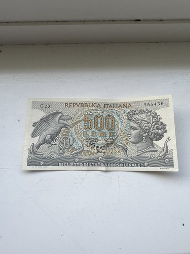 Banconota cartacea 500 lire - banconota,
