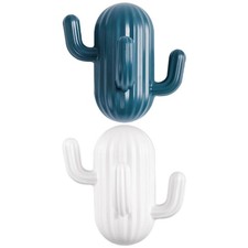 2 pezzi ganci a forma di cactus ganci creativi autoadesivi ganci decorativi senza unghie