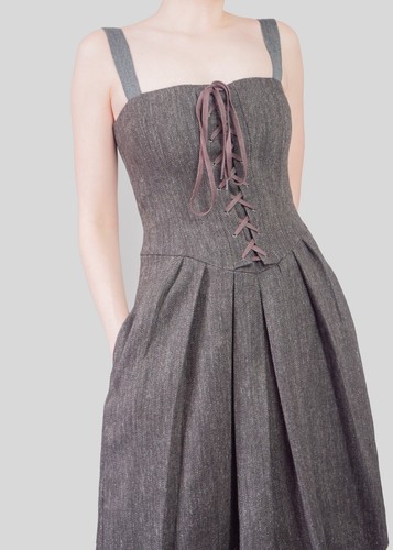 Abito corsetto plissettato - , in