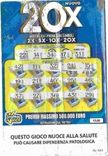 GRATTA E VINCI NUOVO 20X N. SERIE 3308 SECONDA SCELTA