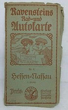 RAVENSTEINS RAD-UND AUTOKARTE N. 8  CARTINA STRADALE TOPOGRAFICA ANNI 20-30
