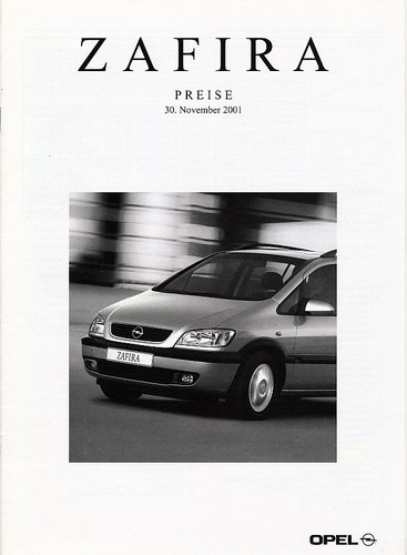 Opel zafira listino prezzi - opel,