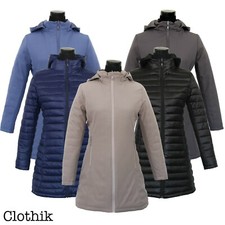 PIUMINO DONNA giacca giubbotto cappotto reversibile 100 grammi double face lungo