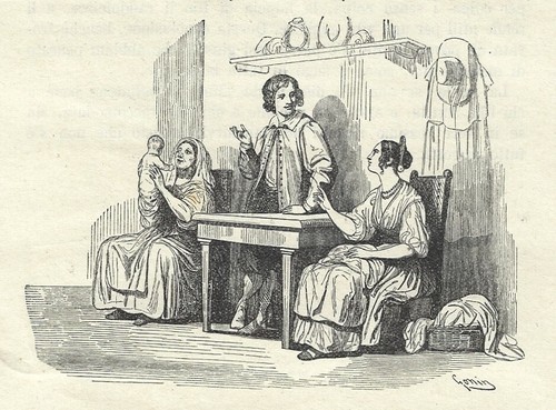 Stampa antica promessi - antica, sposi