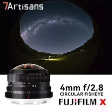 7artisans 4mm F2.8 225° Ultra Wide Angle Fisheye Lens for Fujifilm Fuji X Mount