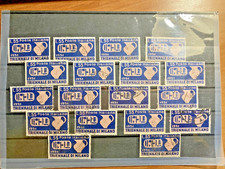18 francobolli Repubblica 1951 Triennale di Milano lire 55 usato 