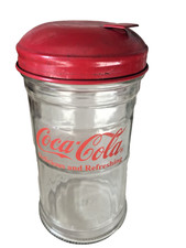 COCA COLA  RARO DISPENSER  DA BAR  IN VETRO E METALLO 1992  CM 15,5X7,5