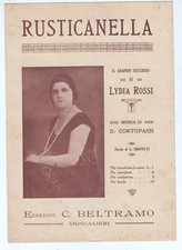 Spartito RUSTICANELLA Lydia Rossi - Cortopassi Drovetti 1923 Beltramo