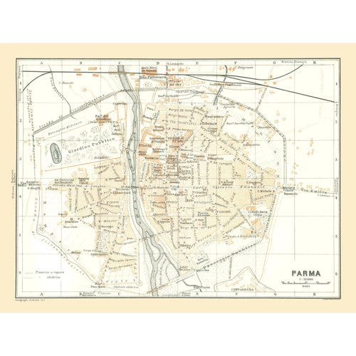Mappa storica parma italia - storica,
