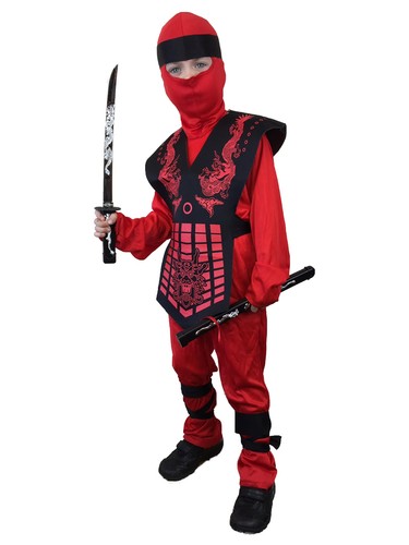 Rosso ragazzi ninja costume - ragazzi,