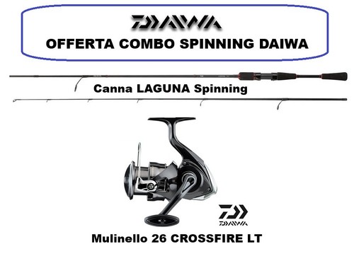 Combo canna daiwa - daiwa, spinning