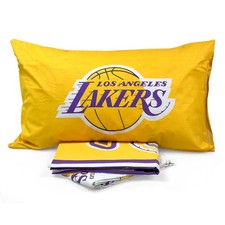 Lenzuola Lakers giallo singolo Completo Letto Basket NBA una piazza cotone 100%