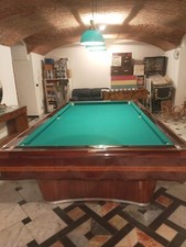 tavolo da biliardo  "hermelin" cm. 270x136 +rastrelliera con stecche e palle