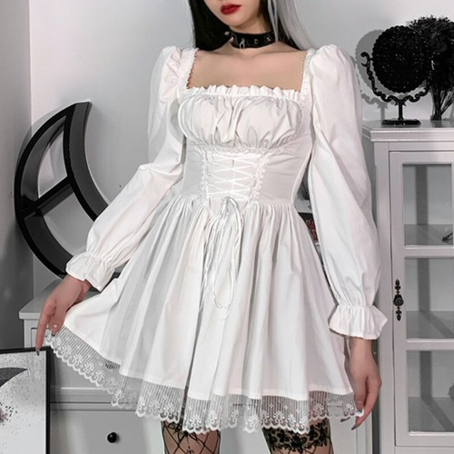Donna pizzo abito corto - donna, lungo