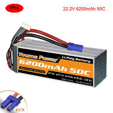 Batteria 22,2 V 6S 6200 mAh 50 C LiPo EC5 per RC elicottero aereo quad barca camion