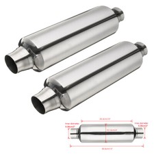 2X SILENZIATORE SCARICO INOX