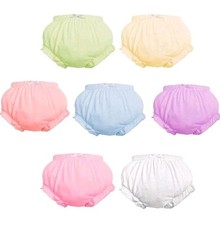 Confezione 7 Copripannolini - Baby Bloomers,Cotone,Mutandine per Bambina 18-24 Mesi