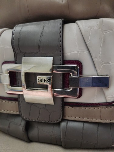 Guess handbag with silver hard - handbag,