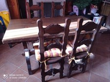 sedie legno massello color noce