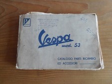 CATALOGO DELLE PARTI DI RICAMBIO ED ACCESSORI VESPA 125 1953 FARO BASSO PIAGGIO