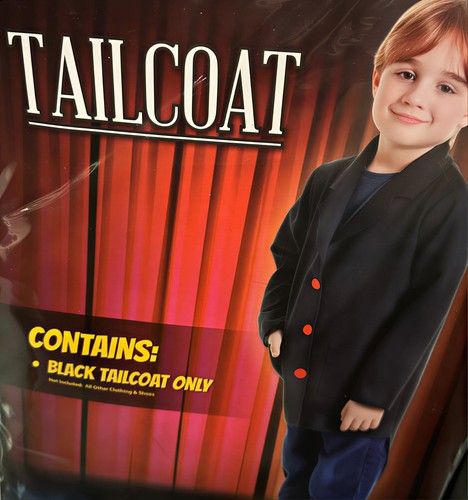Costume cappotto nero bambino