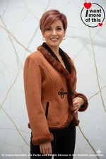 Originale Giesswein · giacca jacket blazer · lana lana lana con dettagli pelliccia · DE 38