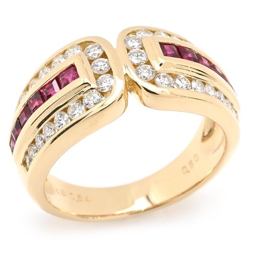 Anello bypass rubino naturale - anello,